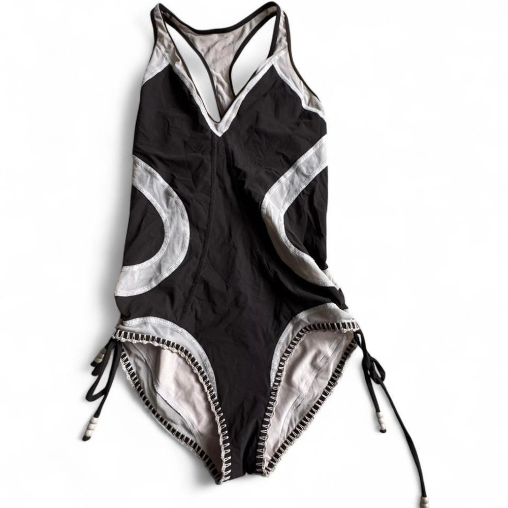 Adidas by Stella McCartney Brown & Cream Boho One Piece Swimsuit